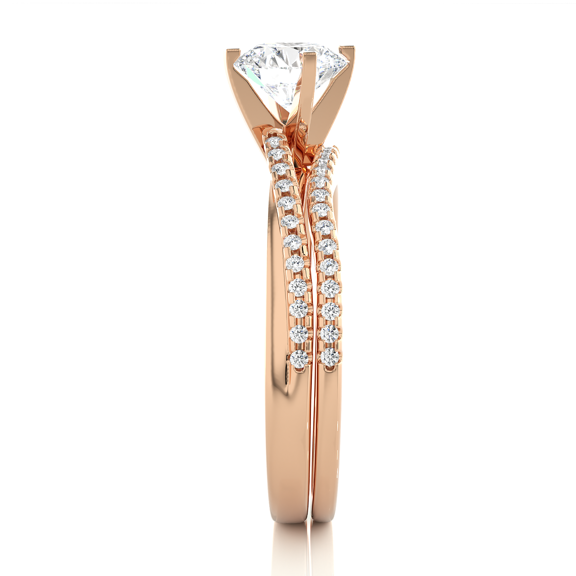 0.72 Carat G Color VS1 Clarity Diamond Studded Natural Diamond Ring.